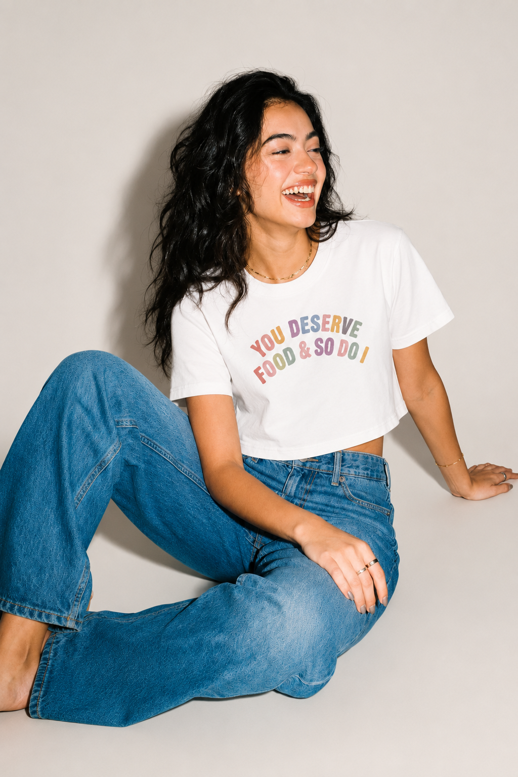You Deserve Food & So Do I Crop Tee